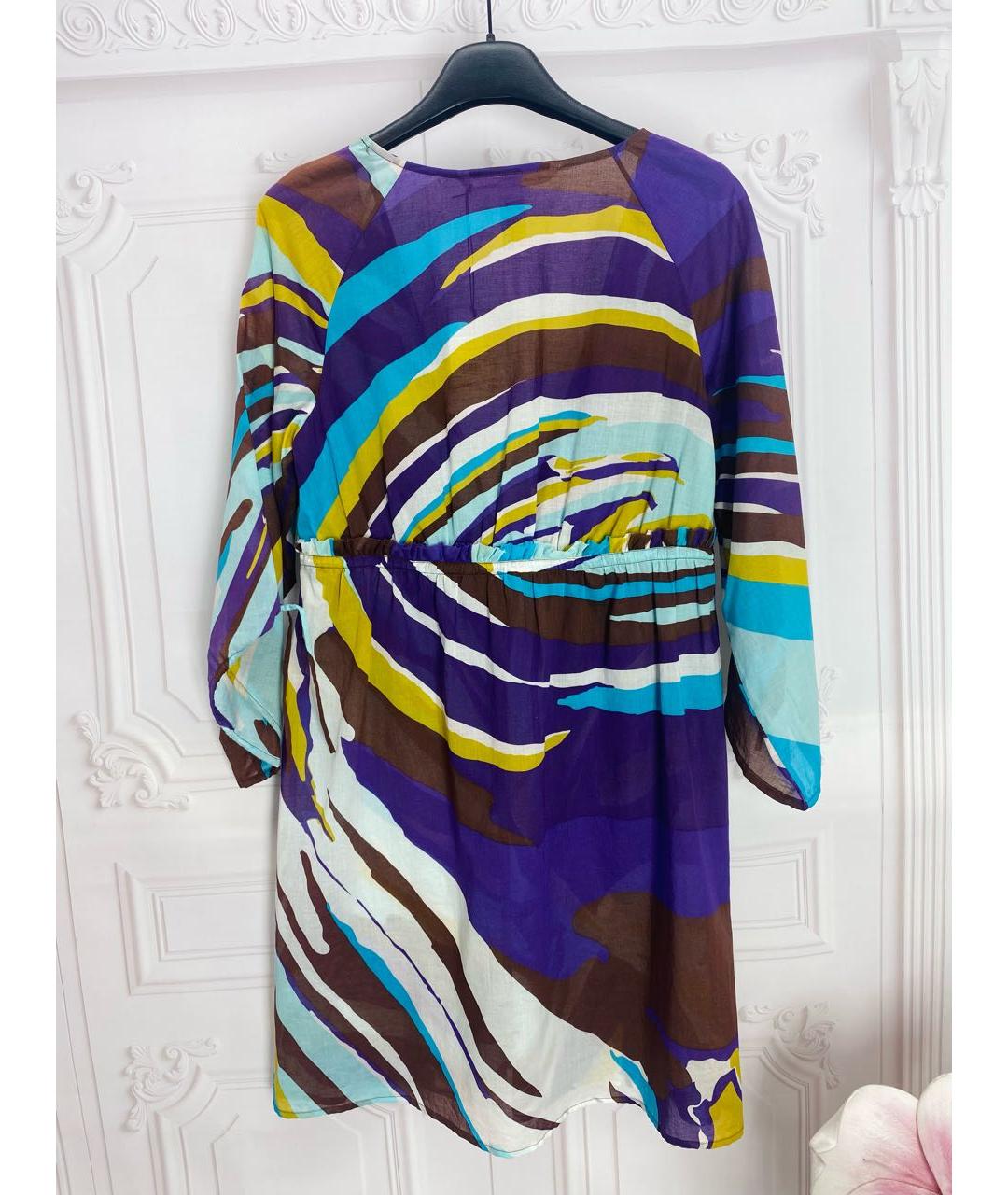 DIANE VON FURSTENBERG Мульти хлопковое платье, фото 2