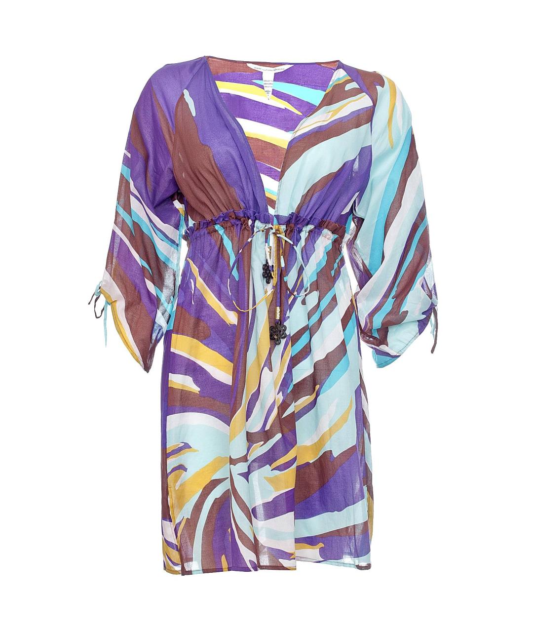 DIANE VON FURSTENBERG Мульти хлопковое платье, фото 9