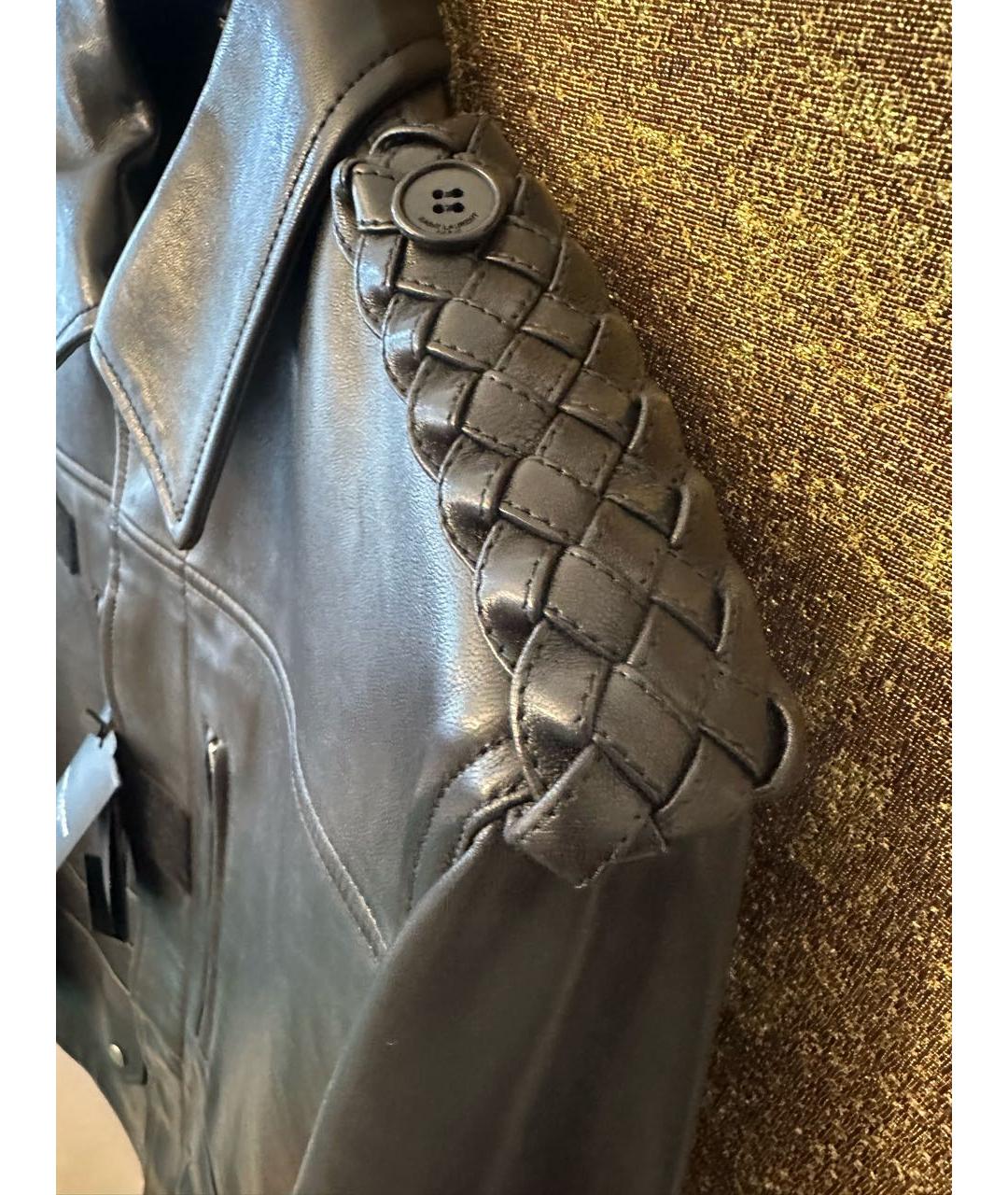 SAINT LAURENT Черная кожаная куртка, фото 4