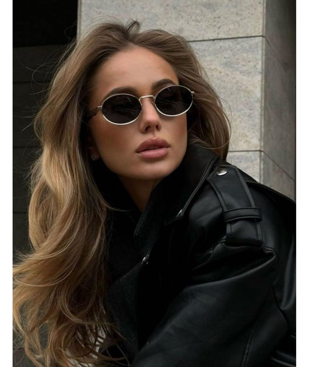 PRADA Золотые металлические солнцезащитные очки, фото 7