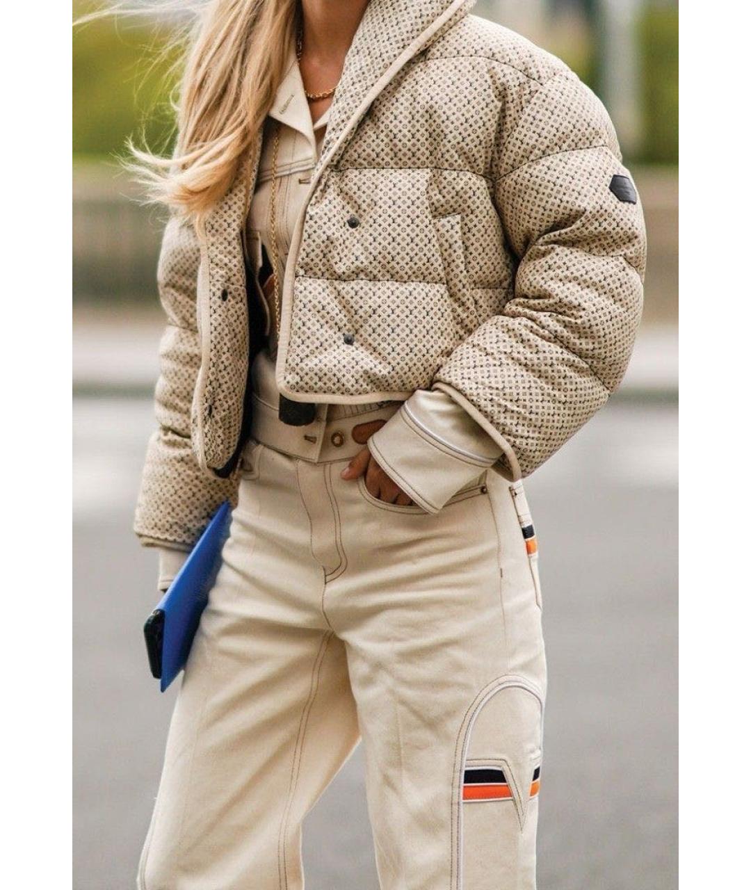 LOUIS VUITTON Бежевый пуховик, фото 3