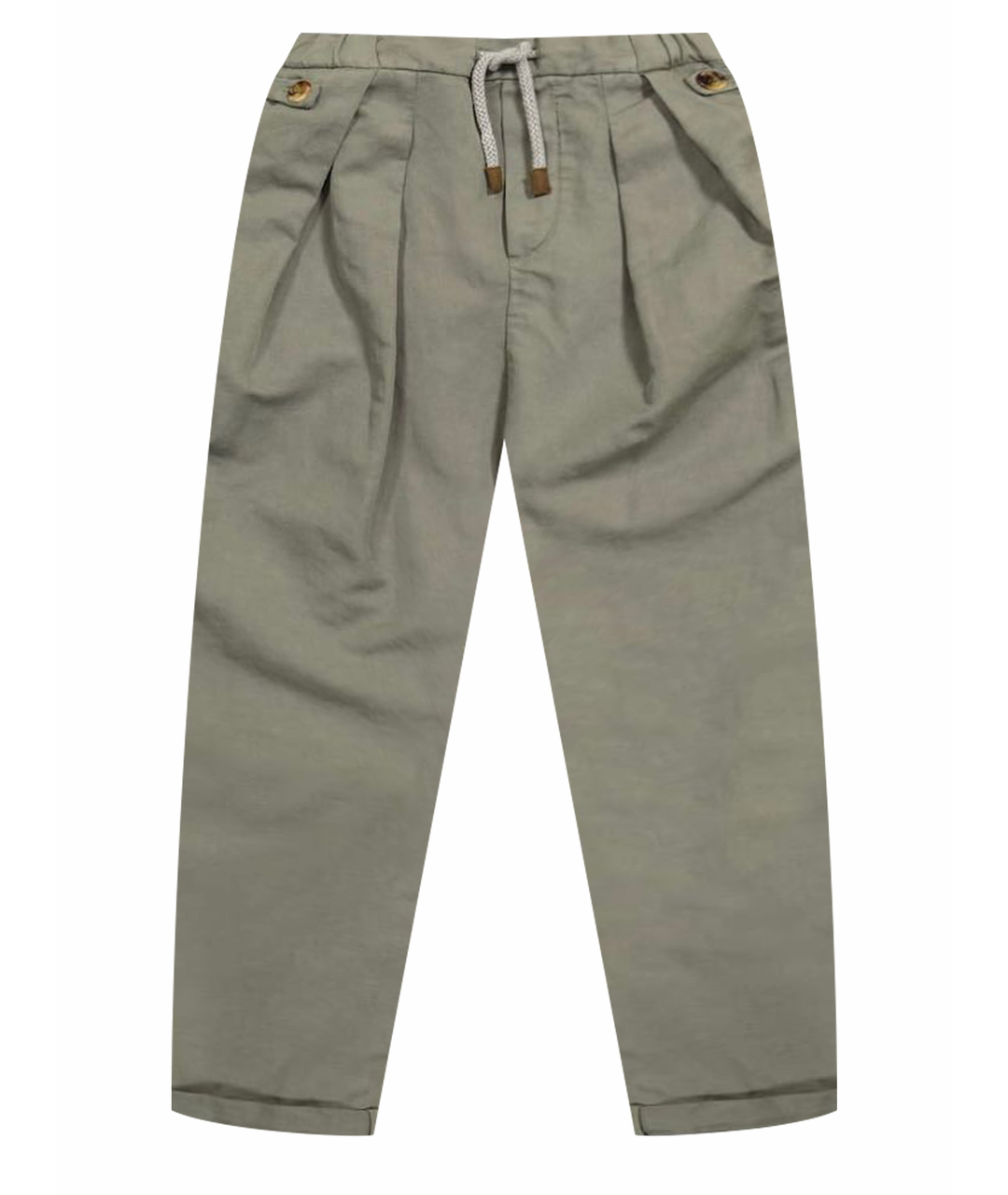 BRUNELLO CUCINELLI Хаки хлопковые брюки и шорты, фото 1