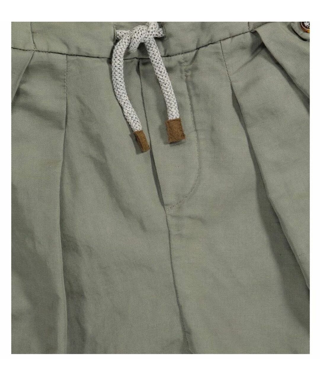 BRUNELLO CUCINELLI Хаки хлопковые брюки и шорты, фото 3