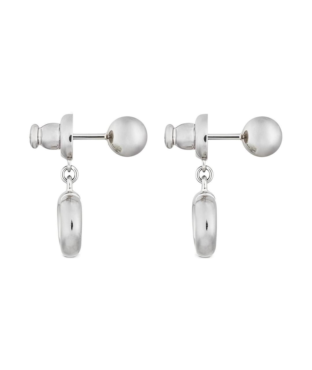 CHRISTIAN DIOR Серебряные металлические серьги, фото 3