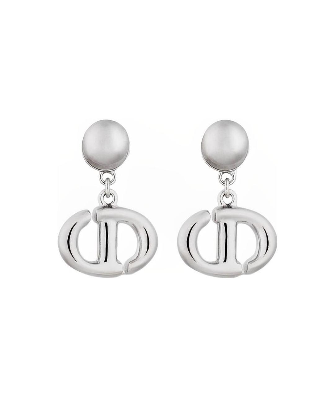 CHRISTIAN DIOR Серебряные металлические серьги, фото 2