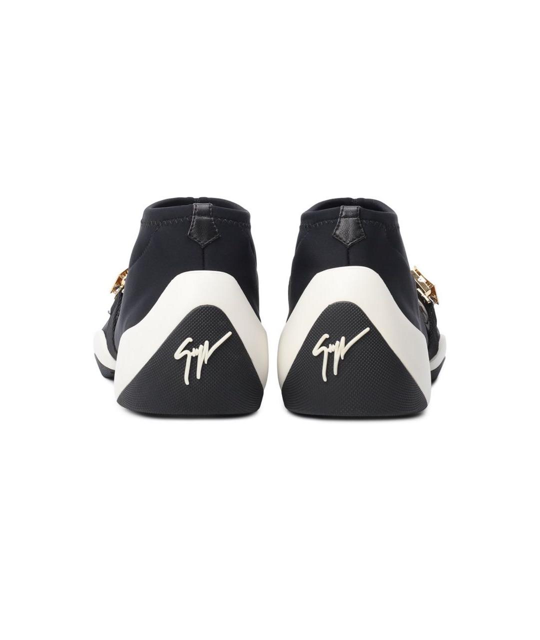 GIUSEPPE ZANOTTI DESIGN Темно-синие синтетические низкие кроссовки / кеды, фото 3