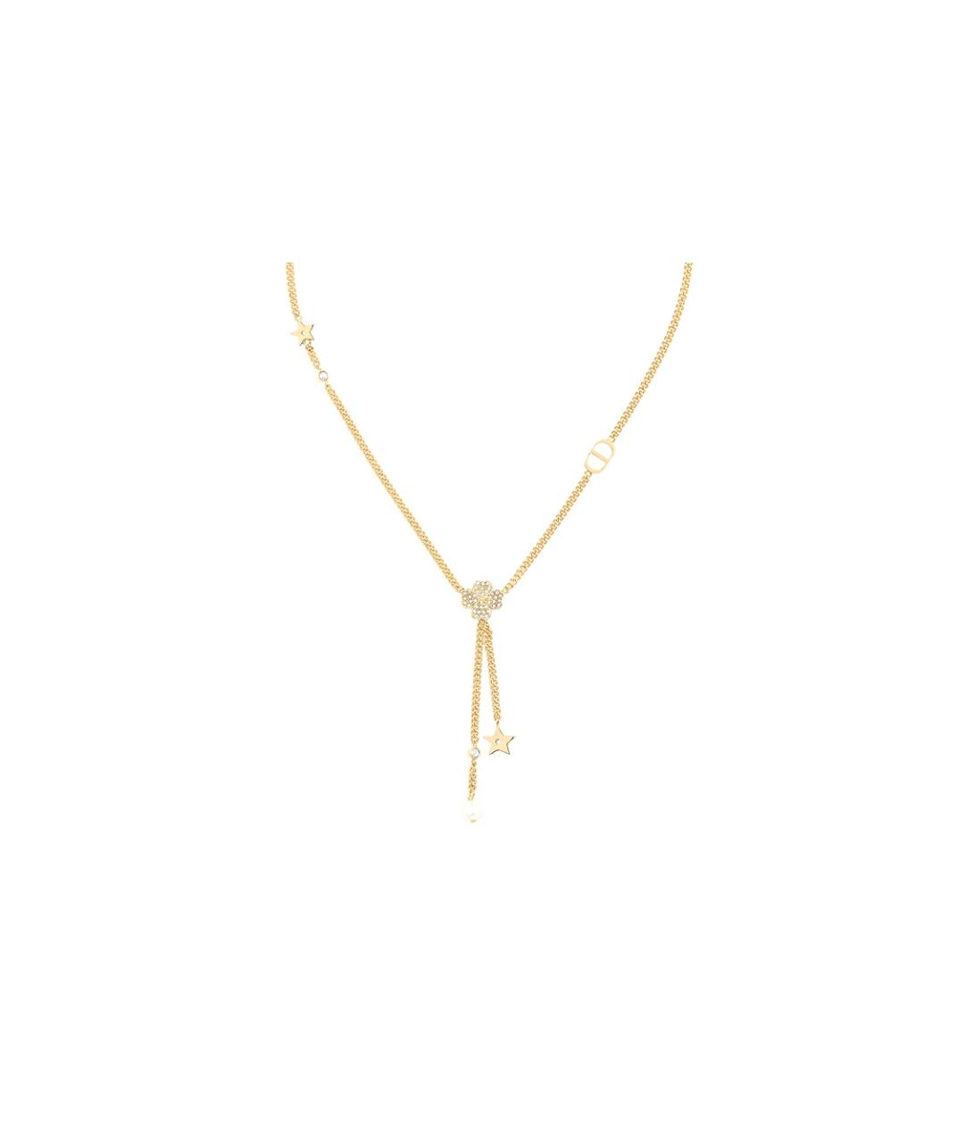 CHRISTIAN DIOR Золотое металлическое колье, фото 1