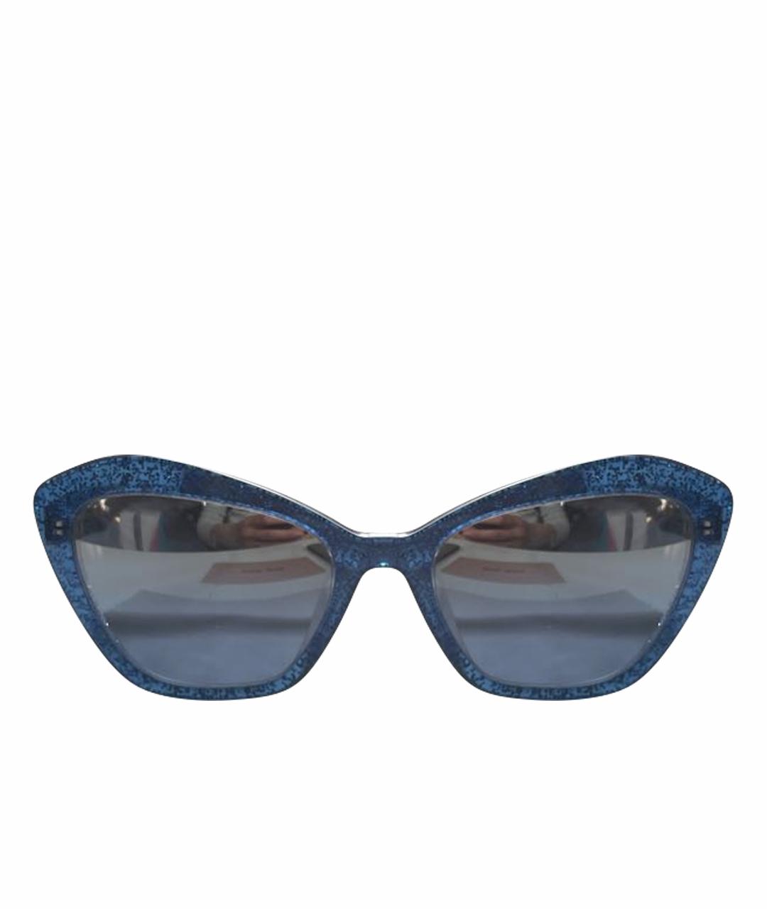 MIU MIU Синие пластиковые солнцезащитные очки, фото 1