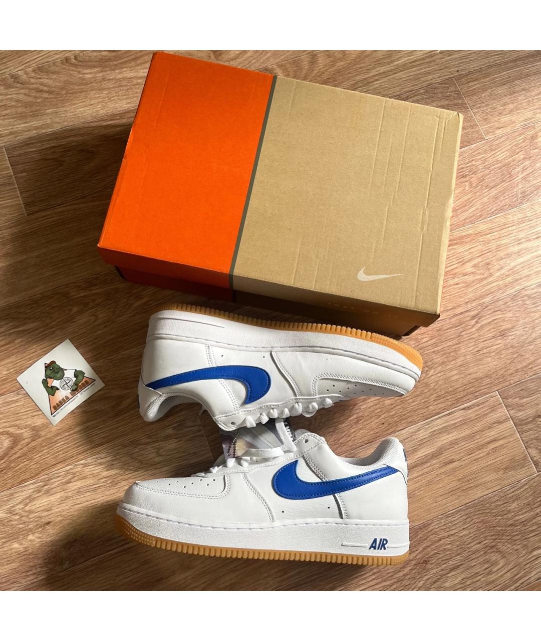 NIKE Белые кожаные низкие кроссовки / кеды, фото 2