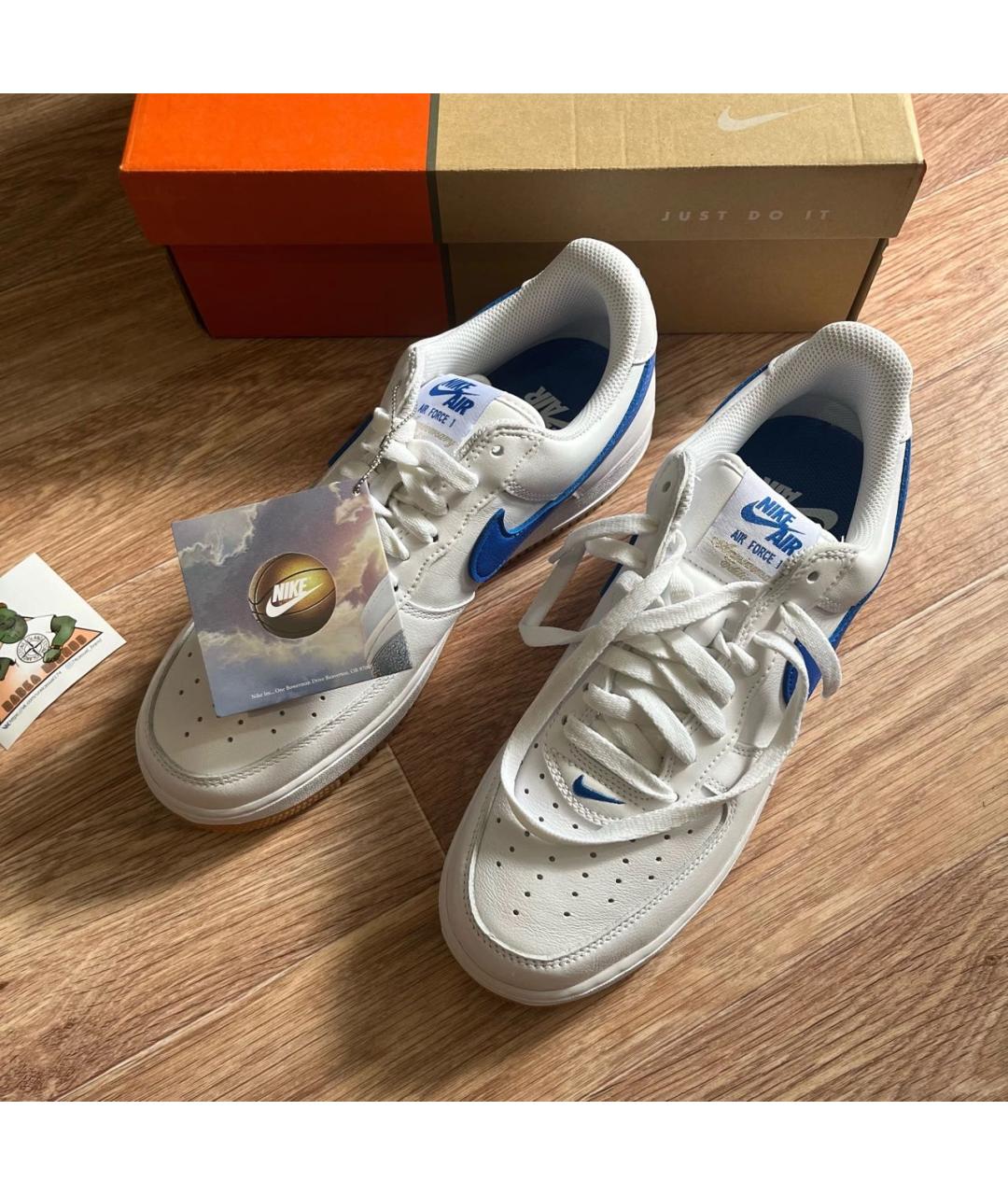 NIKE Белые кожаные низкие кроссовки / кеды, фото 3