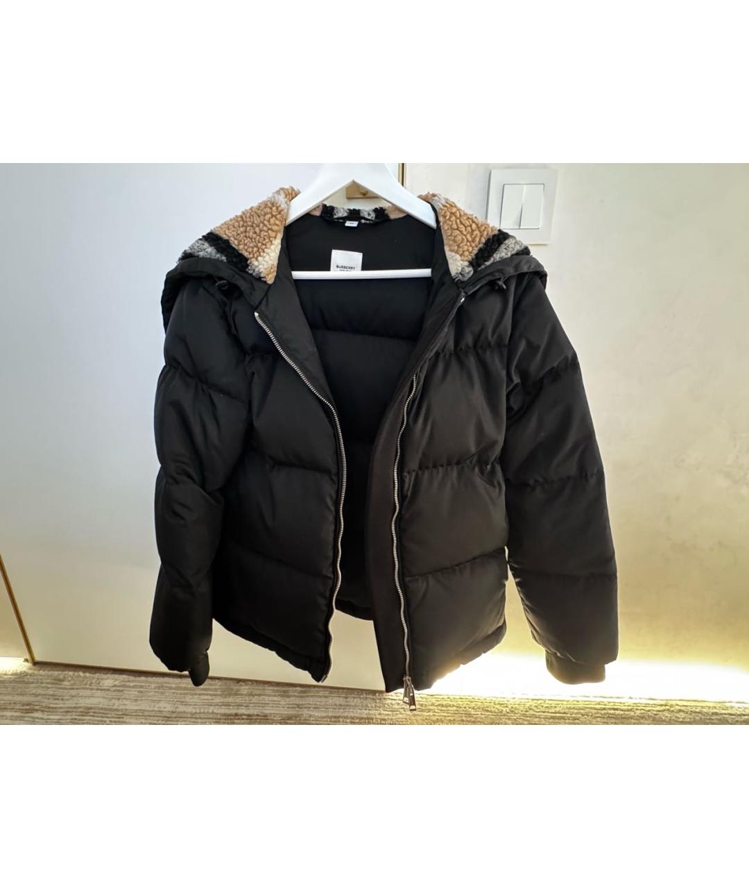 BURBERRY Черная полиамидовая куртка, фото 6