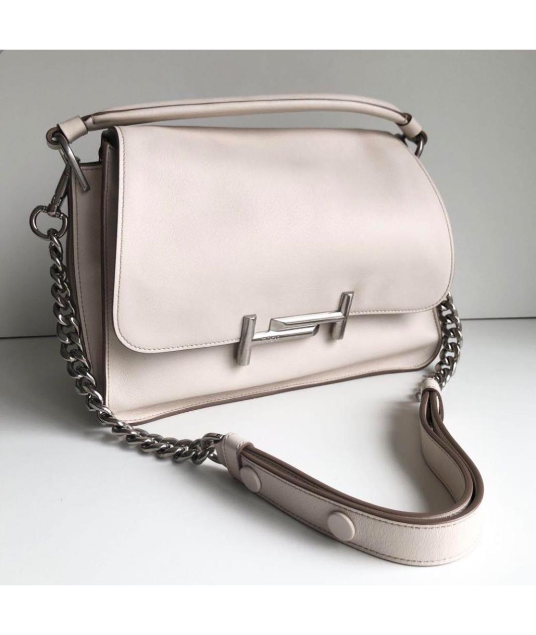TOD'S Белая кожаная сумка через плечо, фото 2