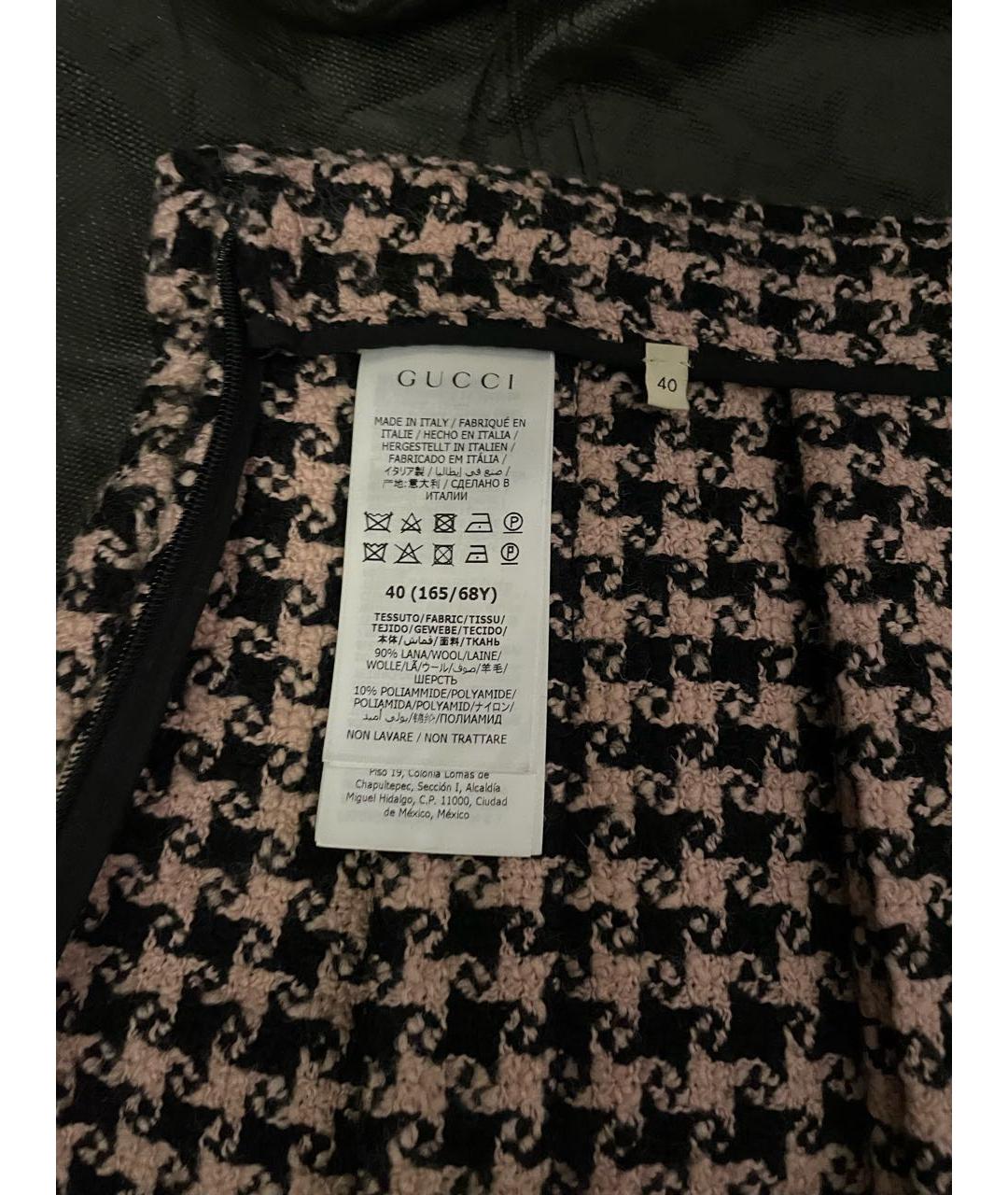 GUCCI Розовая шерстяная юбка макси, фото 4