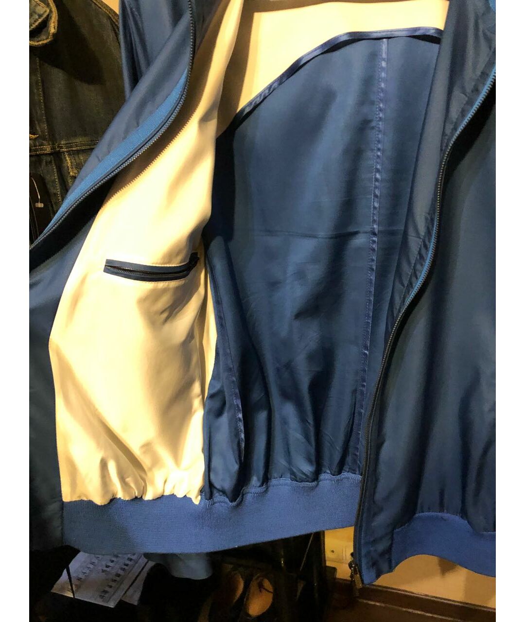 KITON Синяя полиамидовая куртка, фото 3