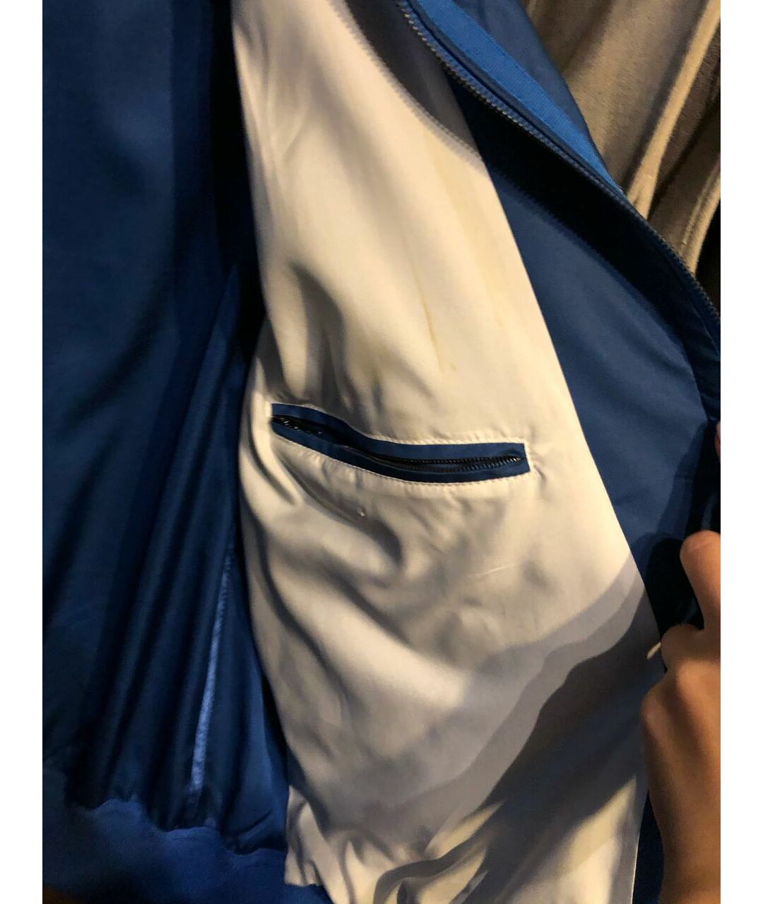 KITON Синяя полиамидовая куртка, фото 6