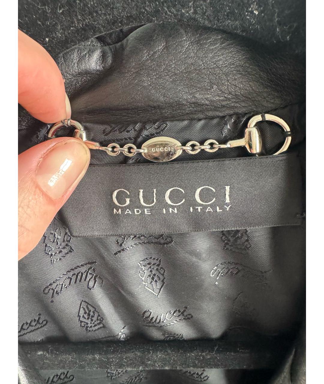 GUCCI Черная кожаная куртка, фото 4