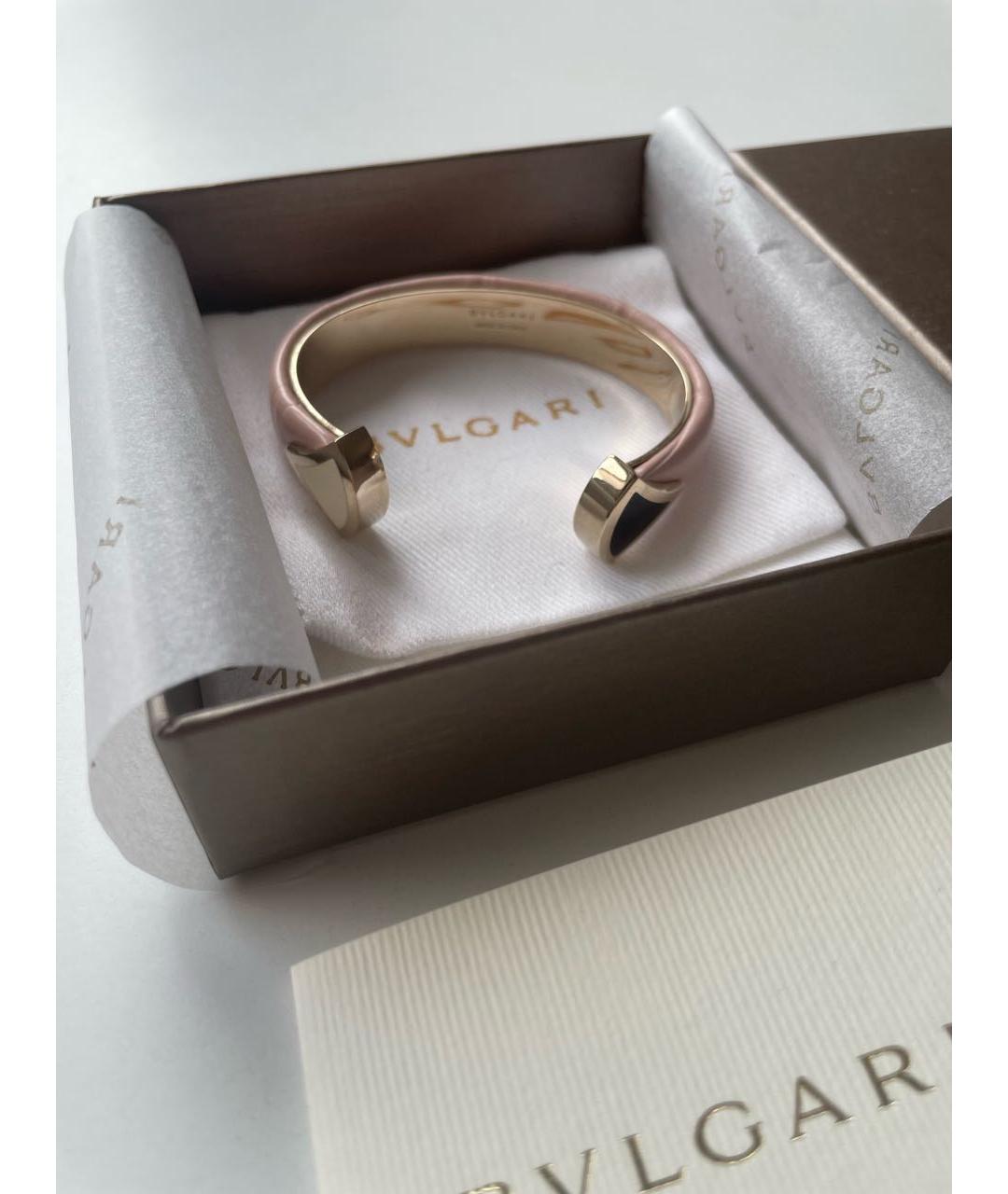 BVLGARI Розовый кожаный браслет, фото 8