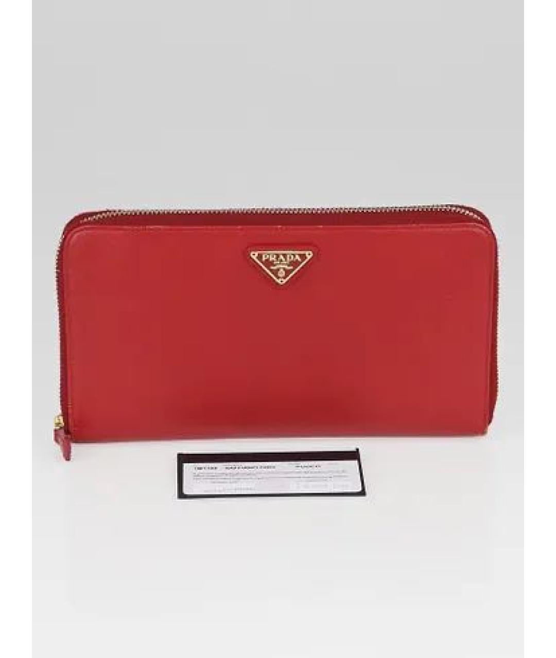 PRADA Красный кожаный кошелек, фото 2