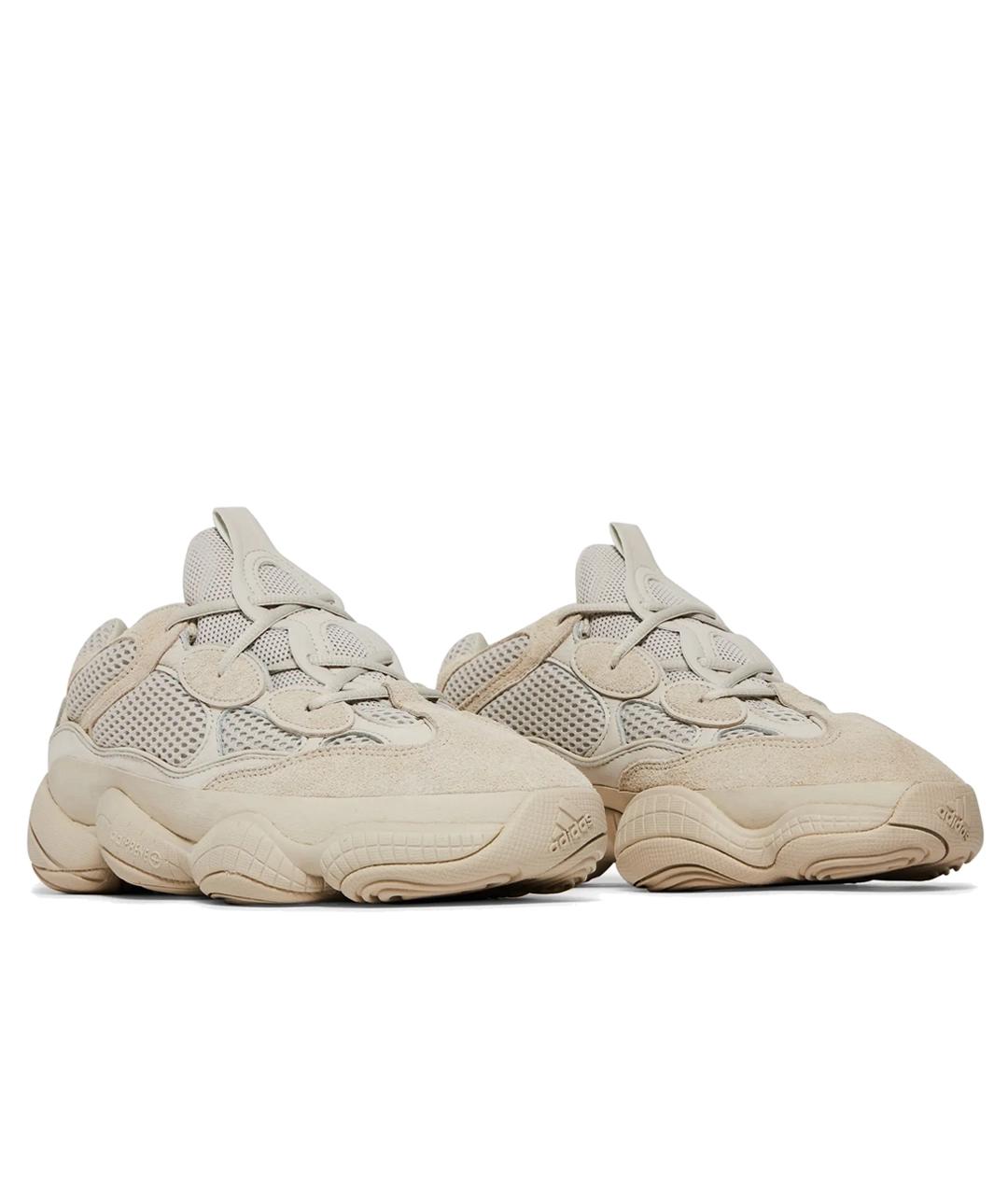 ADIDAS YEEZY Бежевые кожаные кроссовки, фото 2