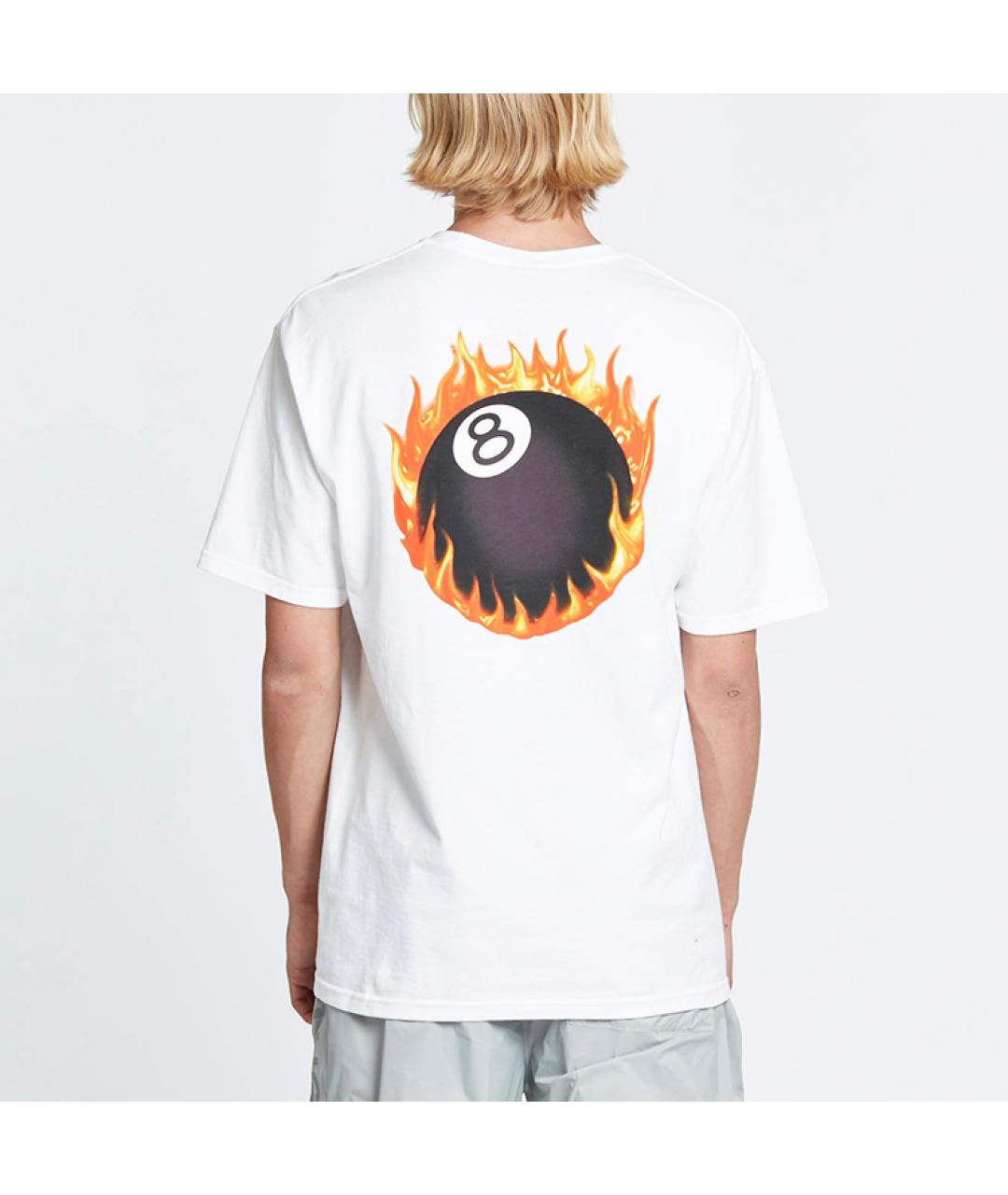 STUSSY Белая хлопковая футболка, фото 4