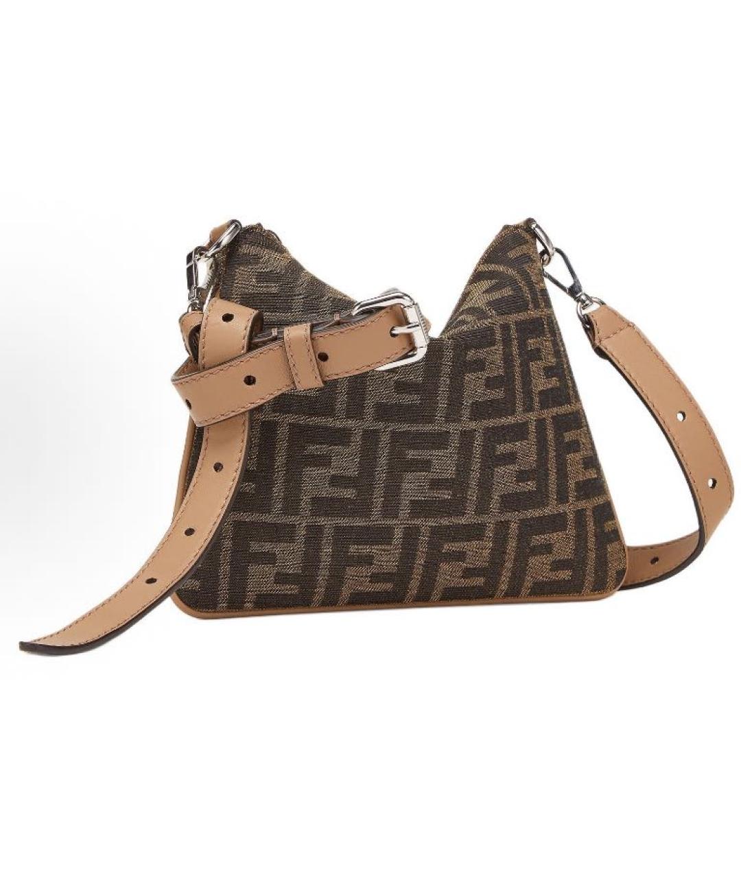 FENDI Коричневая сумка через плечо, фото 2