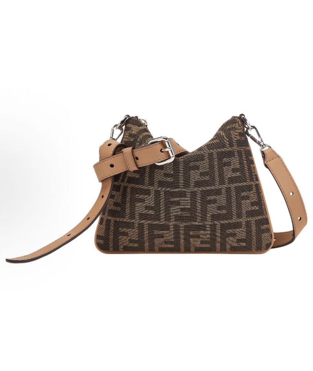 FENDI Коричневая сумка через плечо, фото 3
