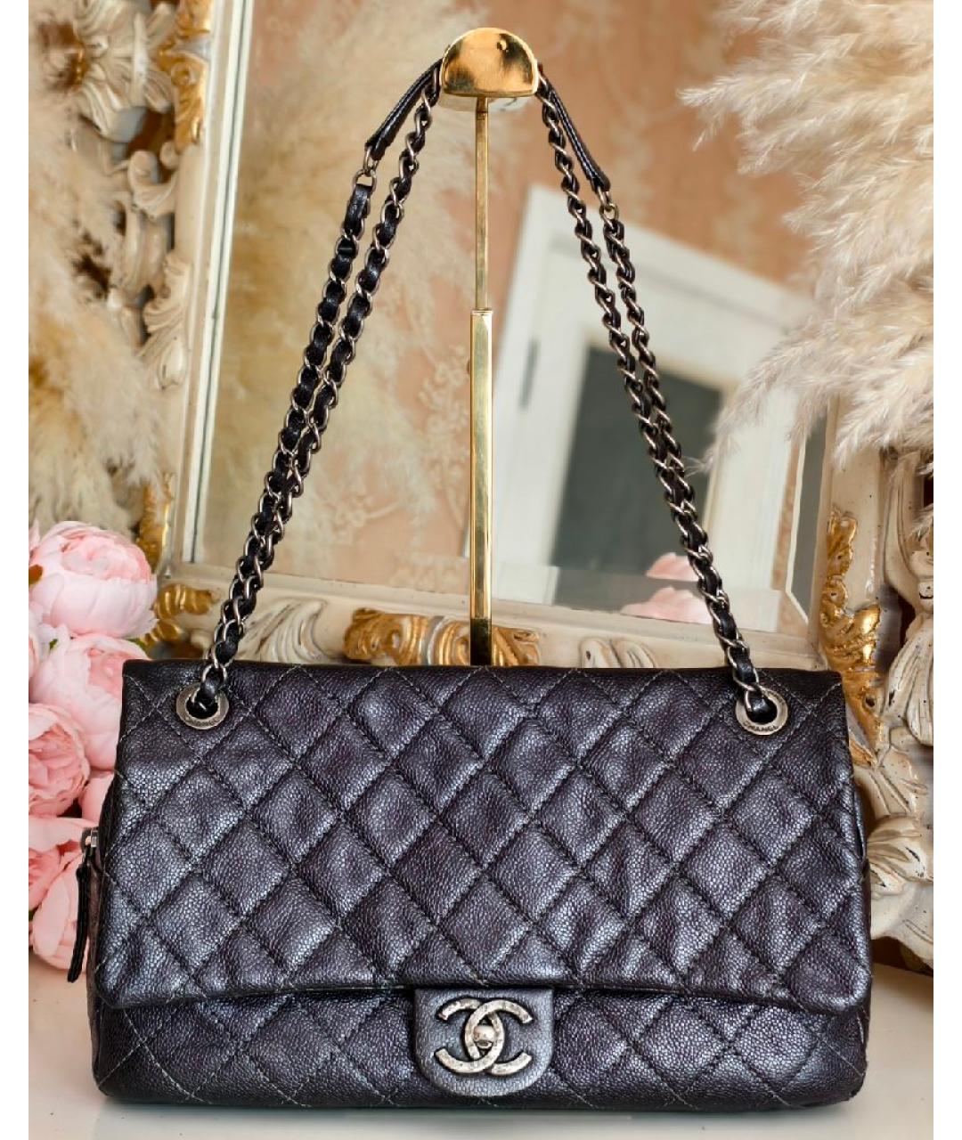 CHANEL Кожаная сумка с короткими ручками, фото 10