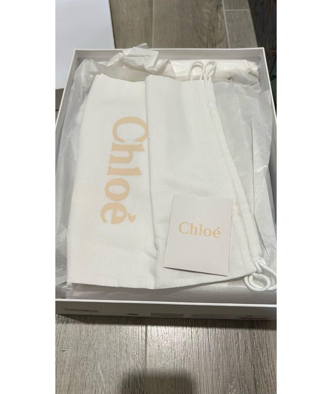 CHLOE Белые текстильные кроссовки, фото 5