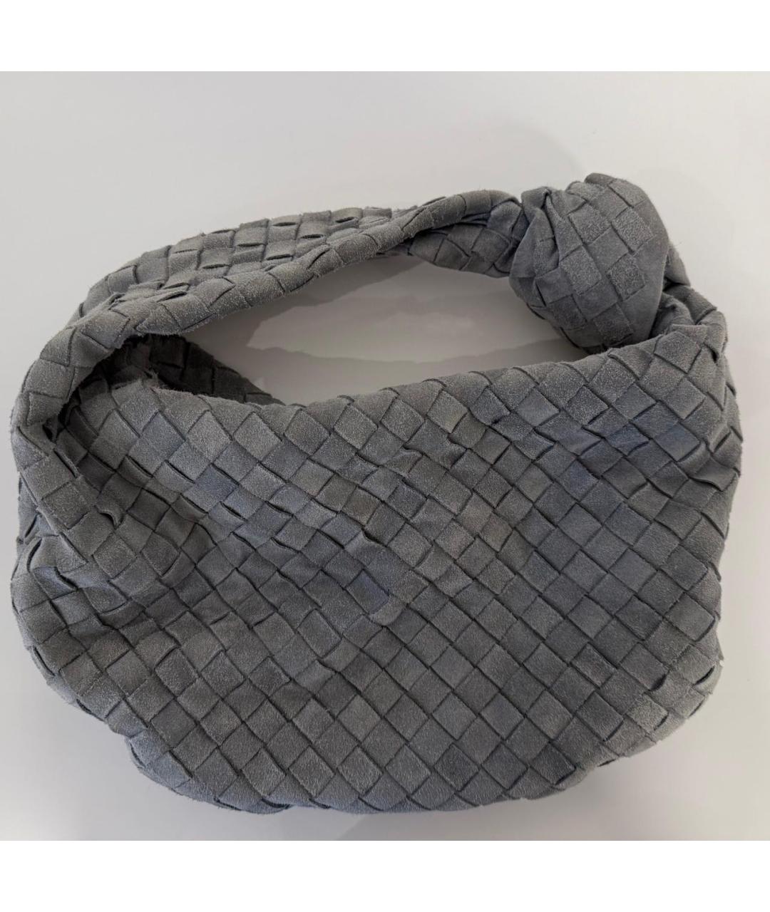 BOTTEGA VENETA Серая замшевая сумка с короткими ручками, фото 8