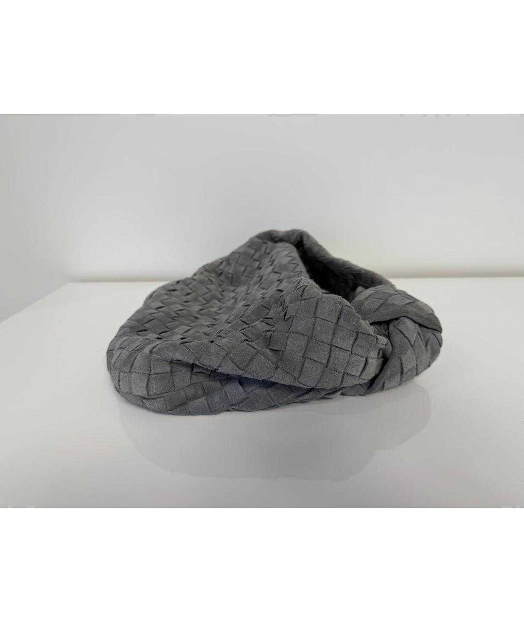 BOTTEGA VENETA Серая замшевая сумка с короткими ручками, фото 3