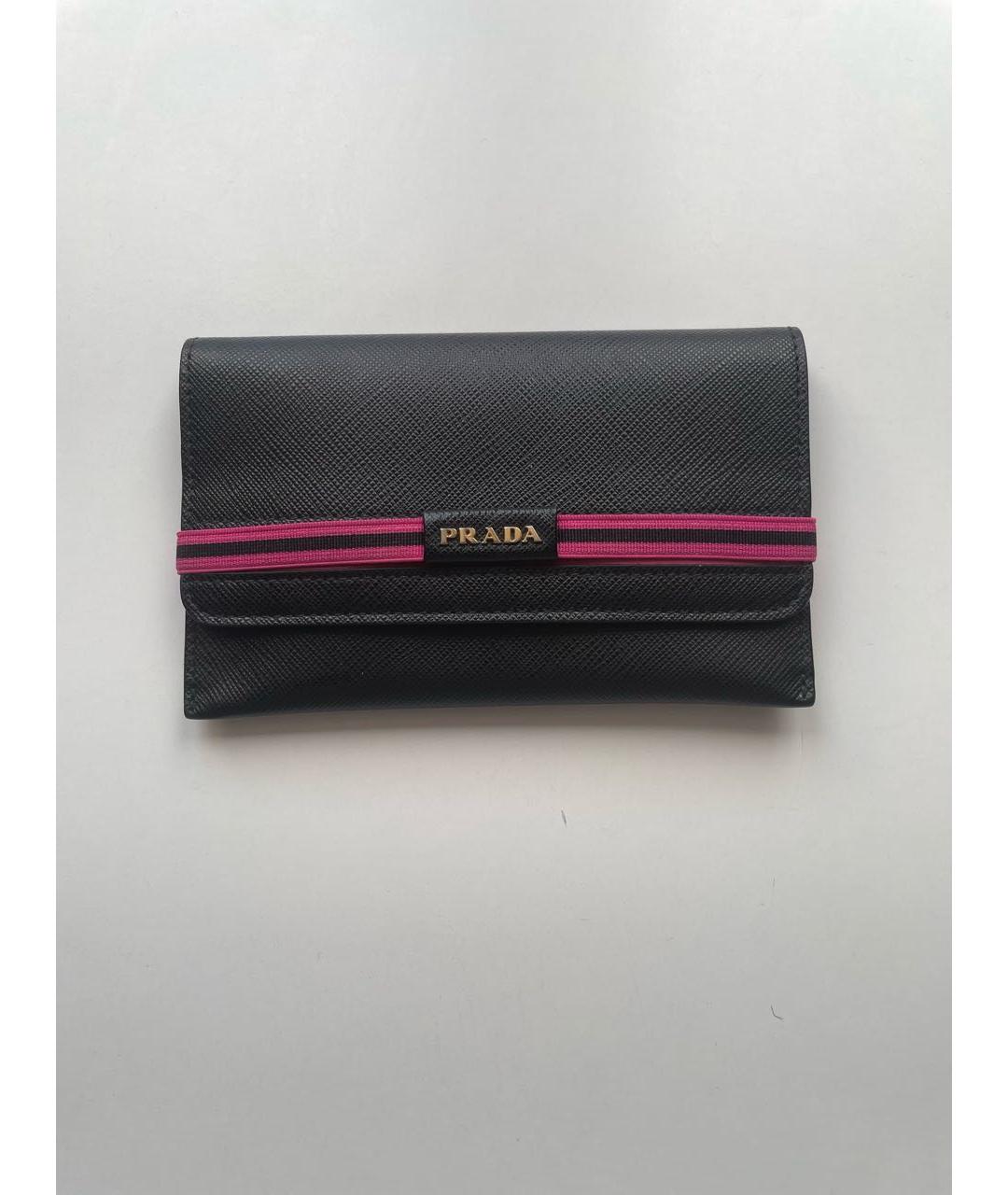 PRADA Черный кожаный кошелек, фото 9