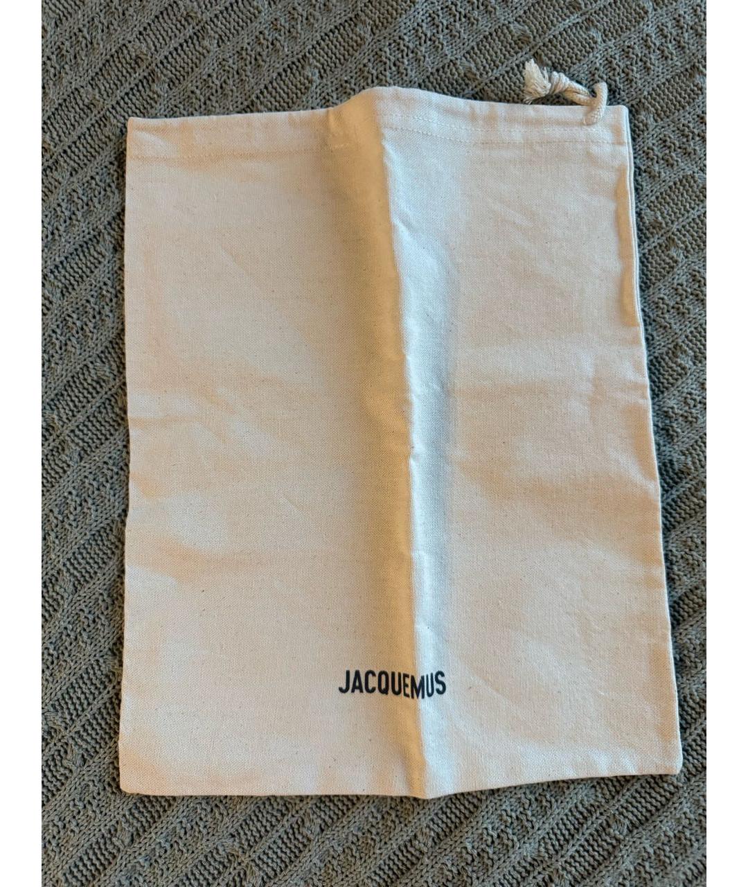 JACQUEMUS Черная кожаная сумка с короткими ручками, фото 5