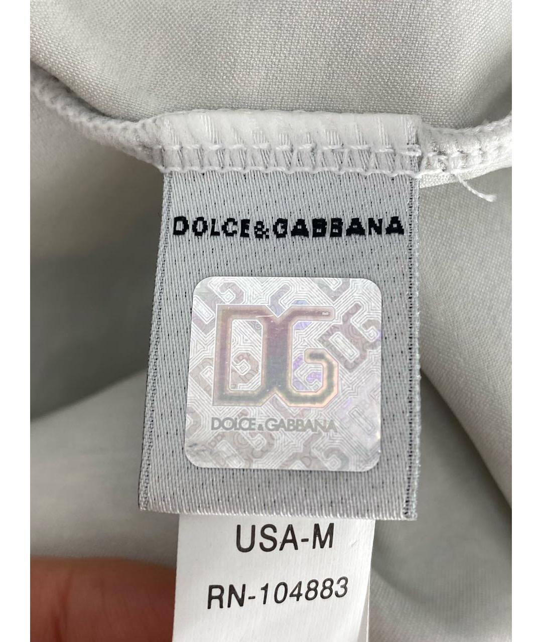 DOLCE&GABBANA Серая полиэстеровая майка, фото 7
