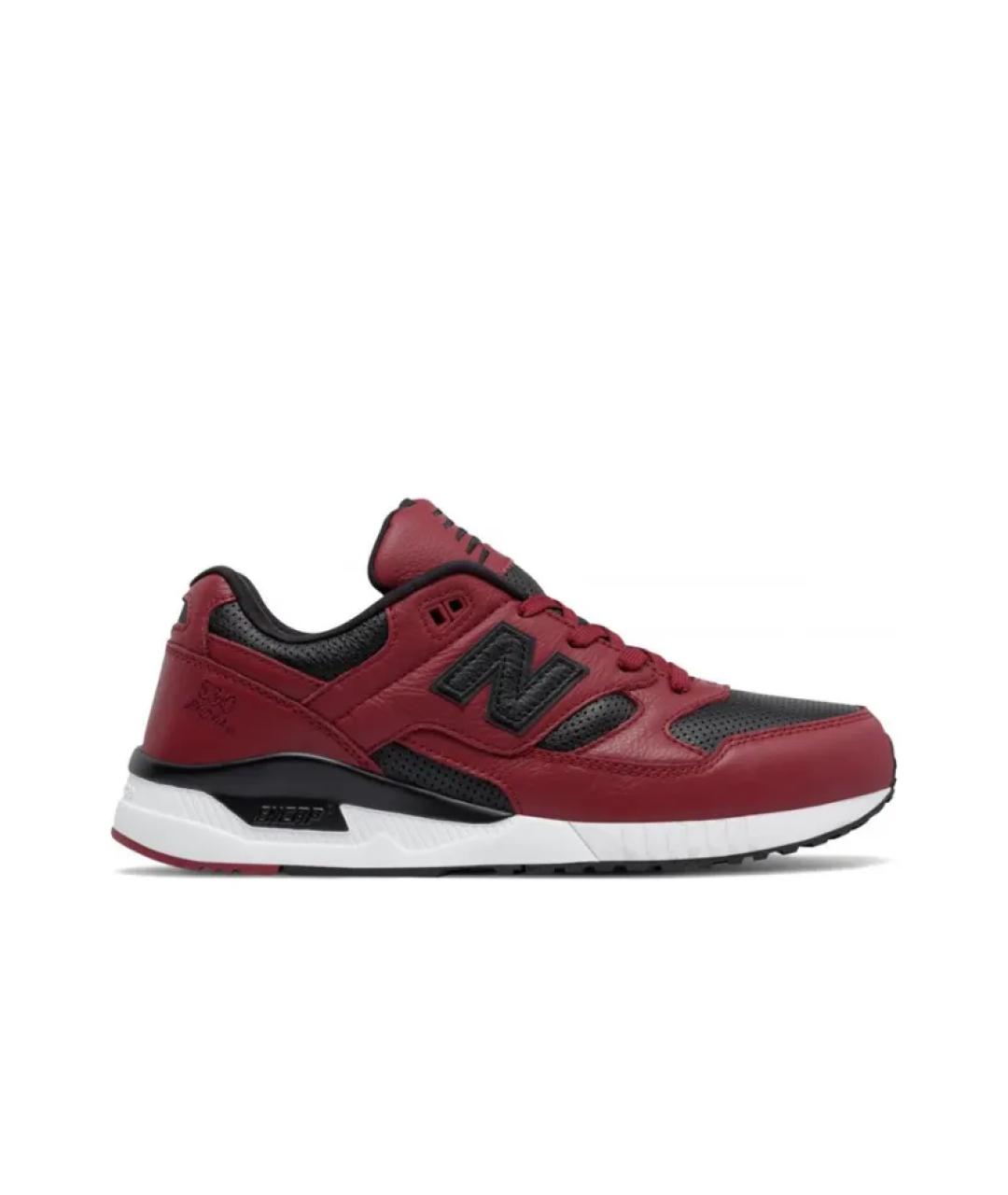 NEW BALANCE Красные кожаные низкие кроссовки / кеды, фото 5