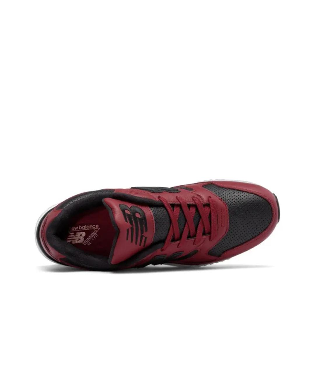 NEW BALANCE Красные кожаные низкие кроссовки / кеды, фото 3