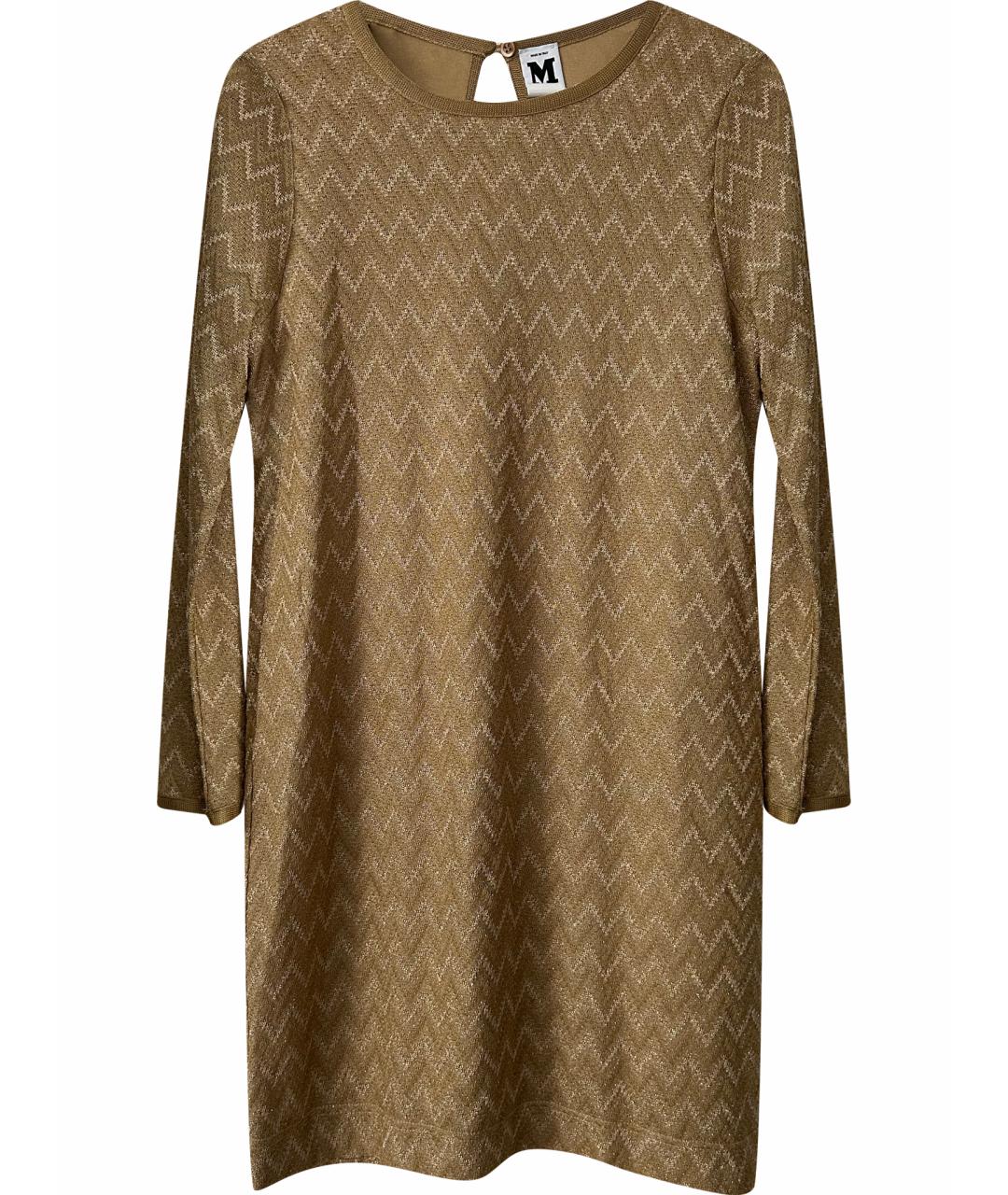 M MISSONI Бежевое вискозное повседневное платье, фото 1