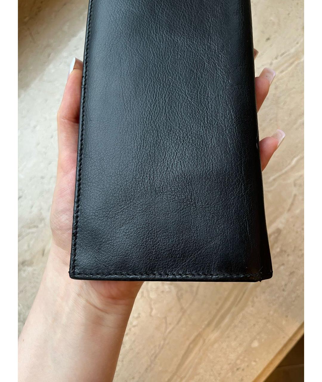 HUGO BOSS Черный кожаный кошелек, фото 6