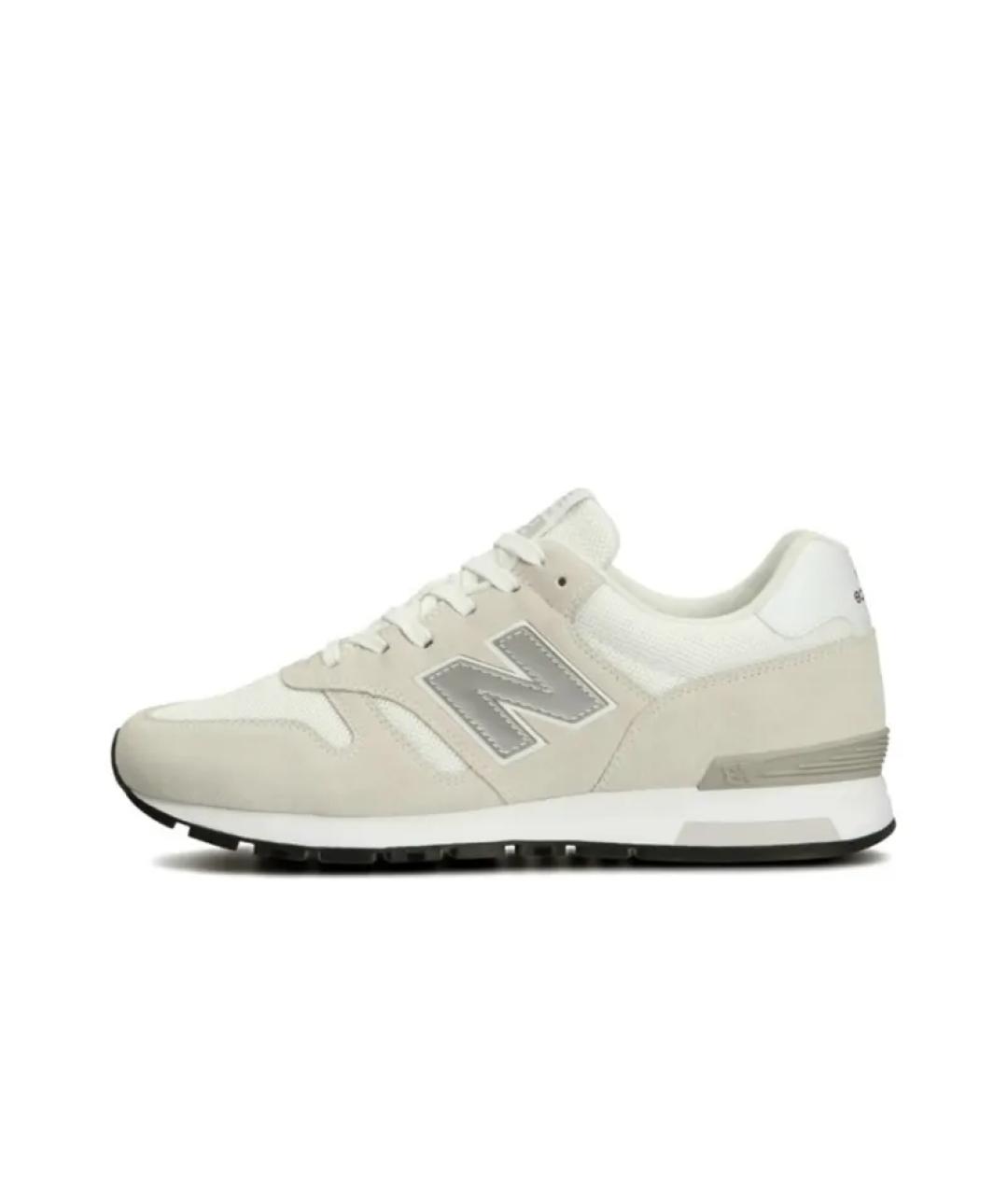 NEW BALANCE Бежевые низкие кроссовки / кеды из искусственной кожи, фото 3