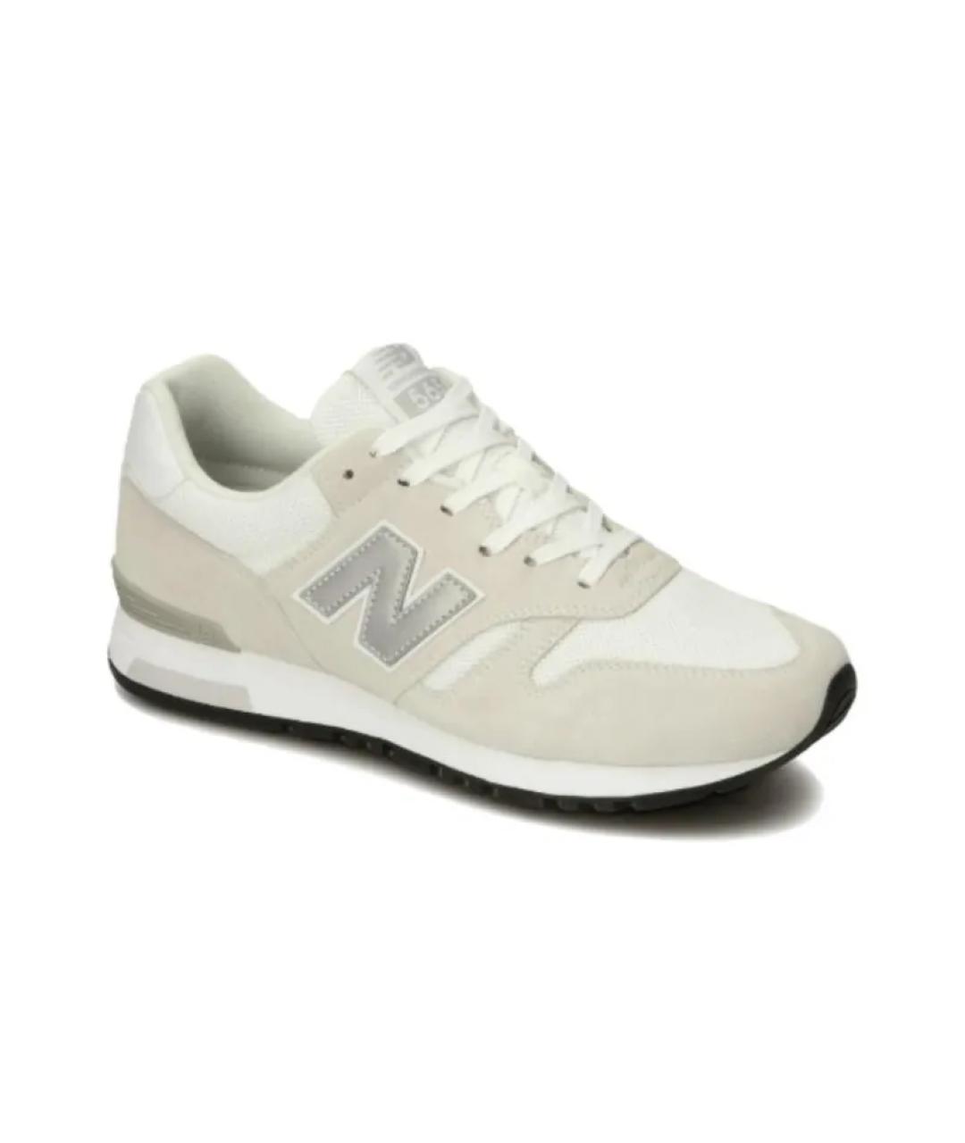 NEW BALANCE Бежевые низкие кроссовки / кеды из искусственной кожи, фото 2
