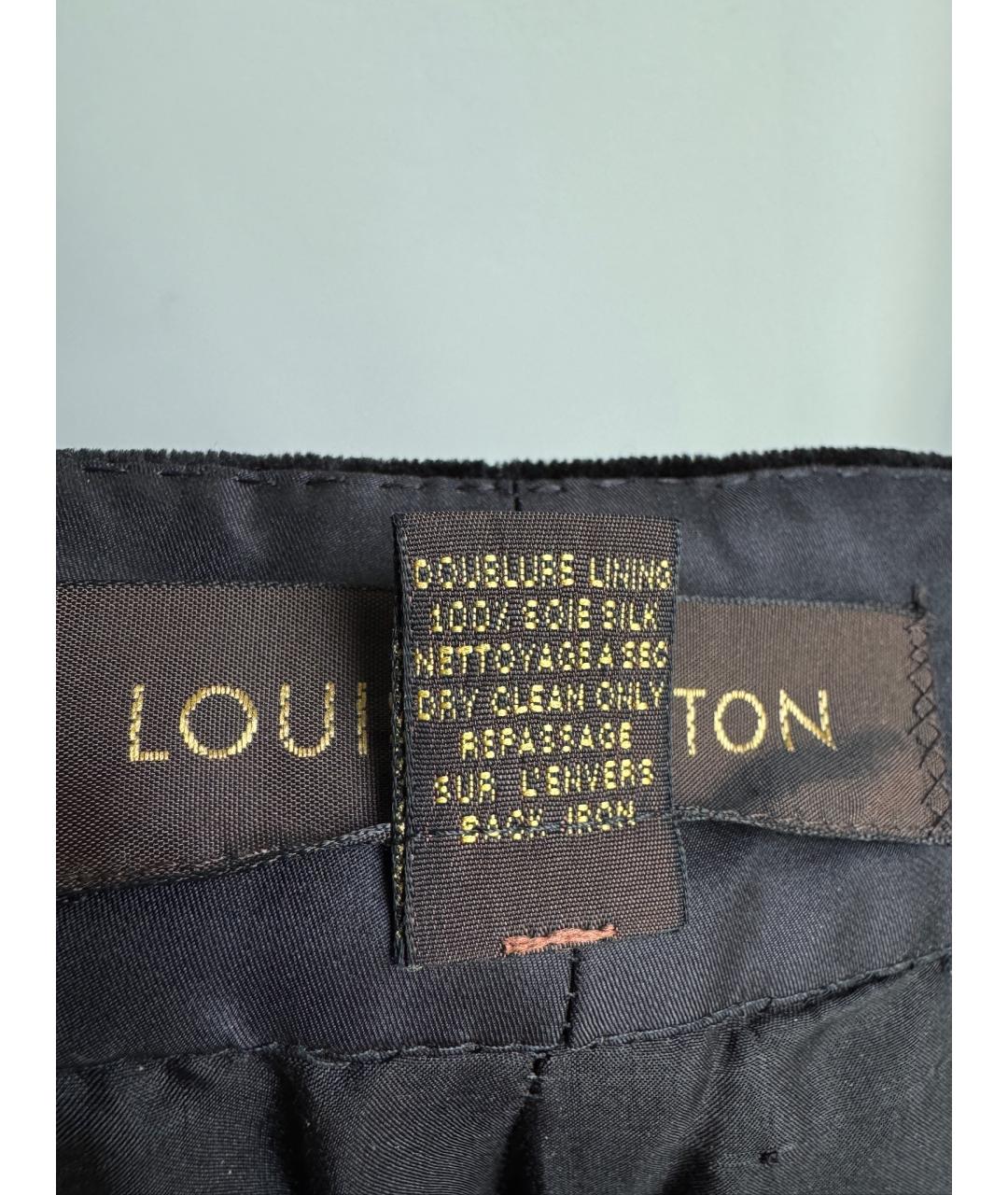LOUIS VUITTON Черные шелковые бриджи, фото 8