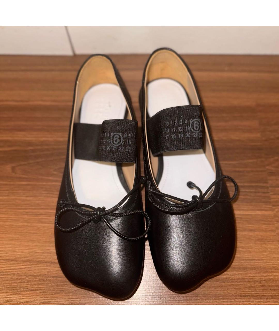 MM6 MAISON MARGIELA Черные кожаные балетки, фото 2