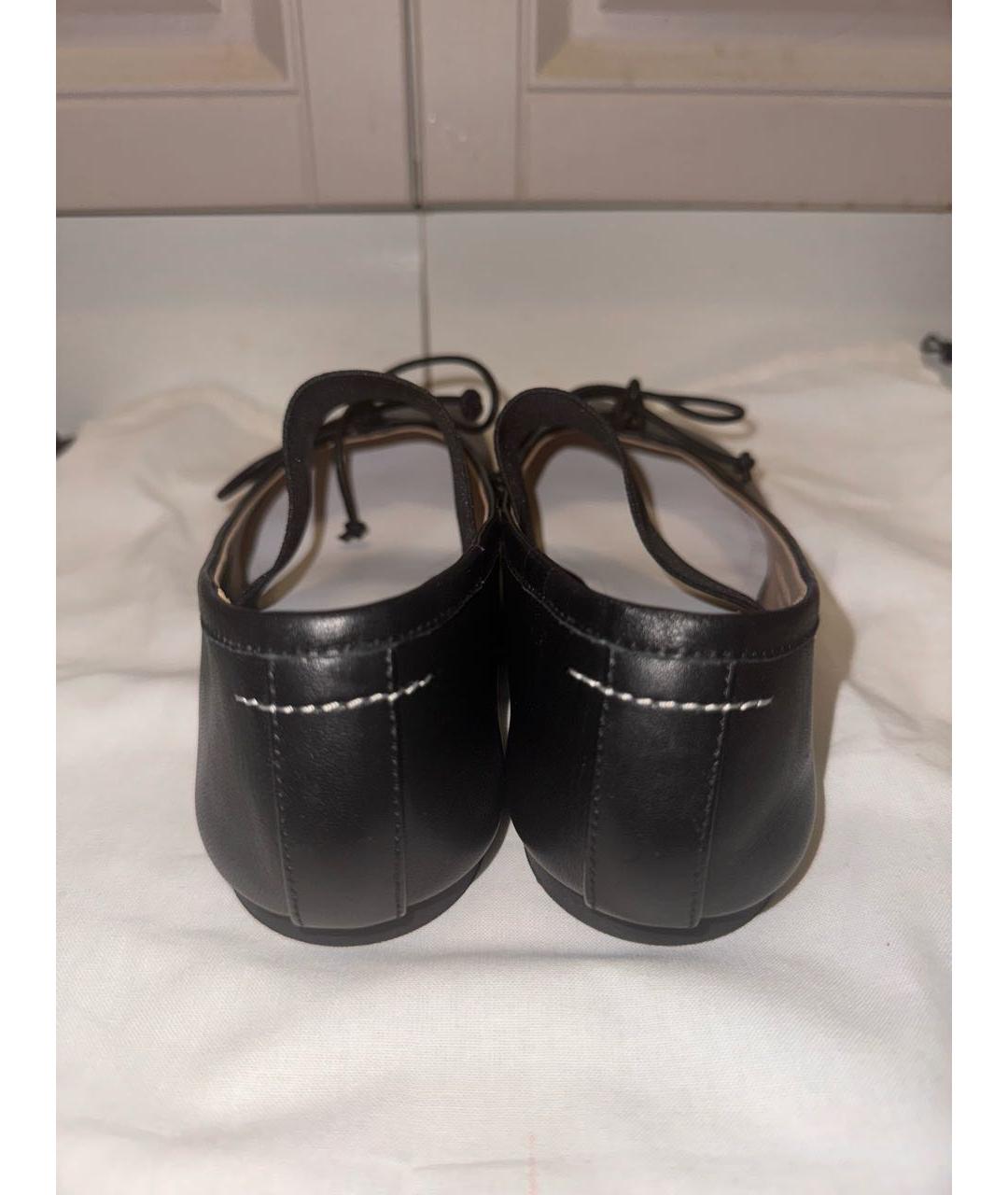 MM6 MAISON MARGIELA Черные кожаные балетки, фото 4
