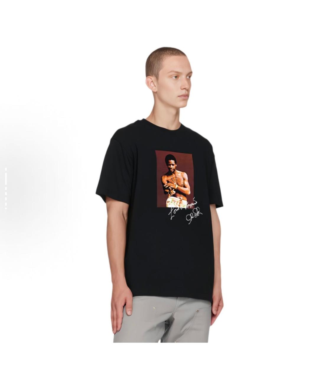 SUPREME Черная хлопковая футболка, фото 6