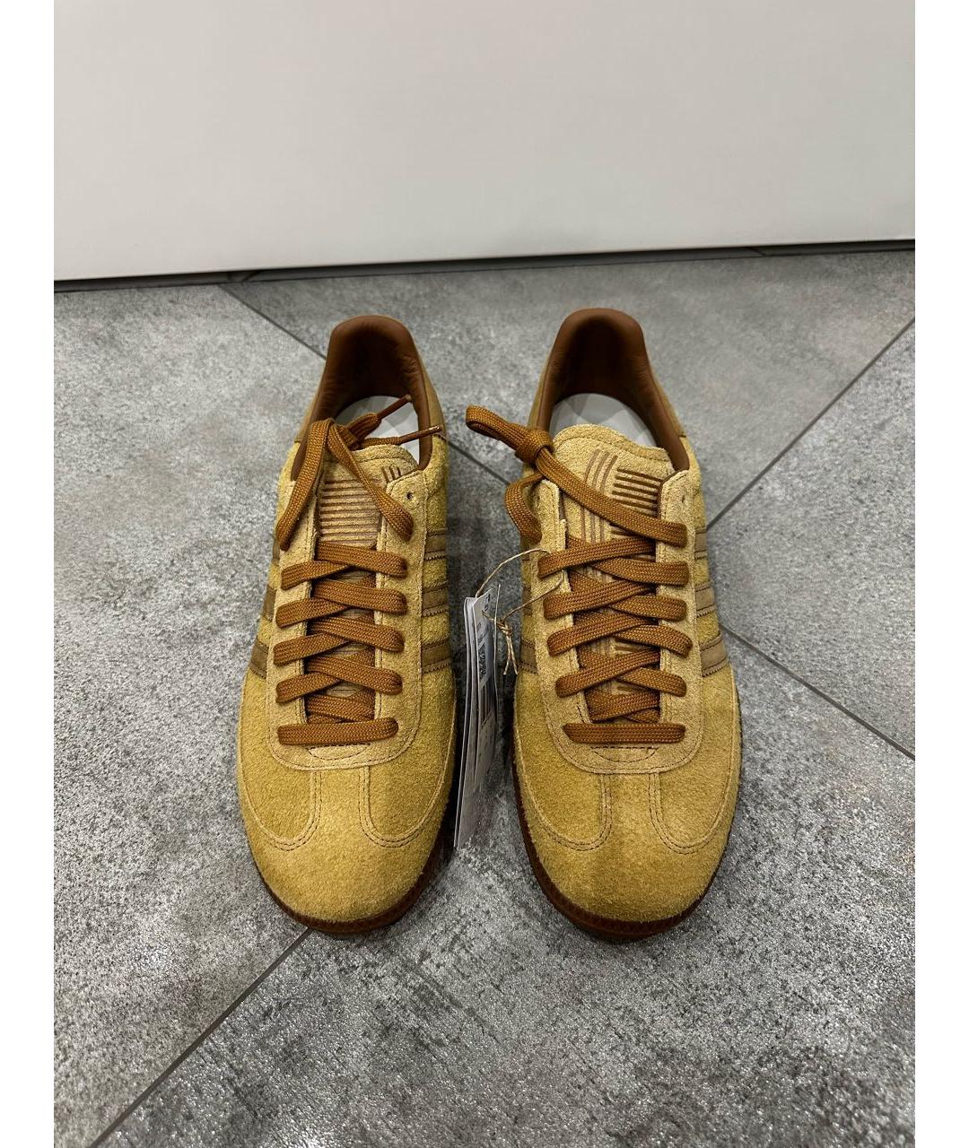 ADIDAS Горчичные замшевые низкие кроссовки / кеды, фото 2
