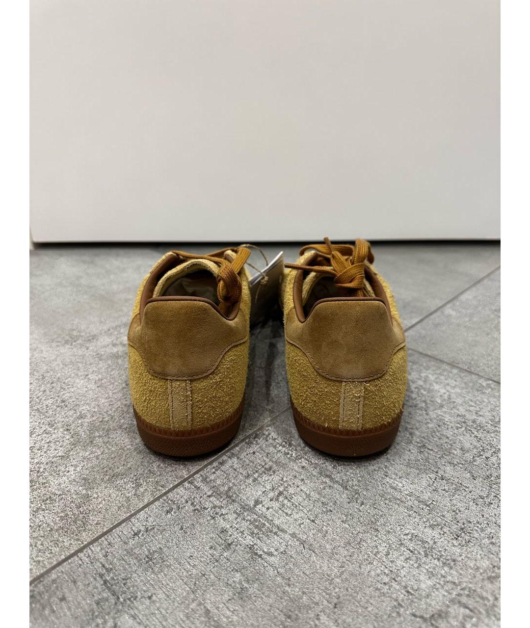 ADIDAS Горчичные замшевые низкие кроссовки / кеды, фото 4