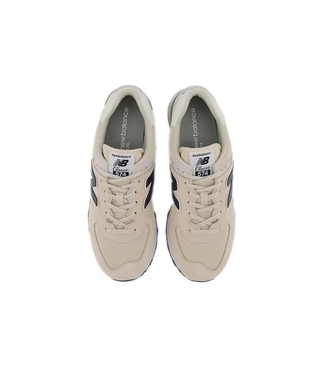 NEW BALANCE Бежевые замшевые низкие кроссовки / кеды, фото 3