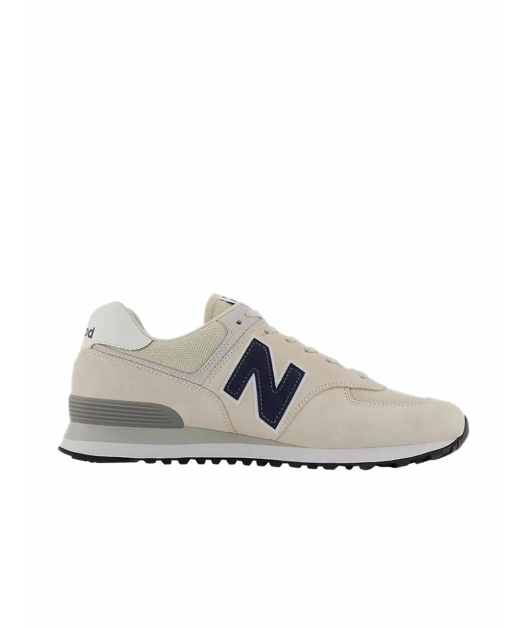 NEW BALANCE Бежевые замшевые низкие кроссовки / кеды, фото 1