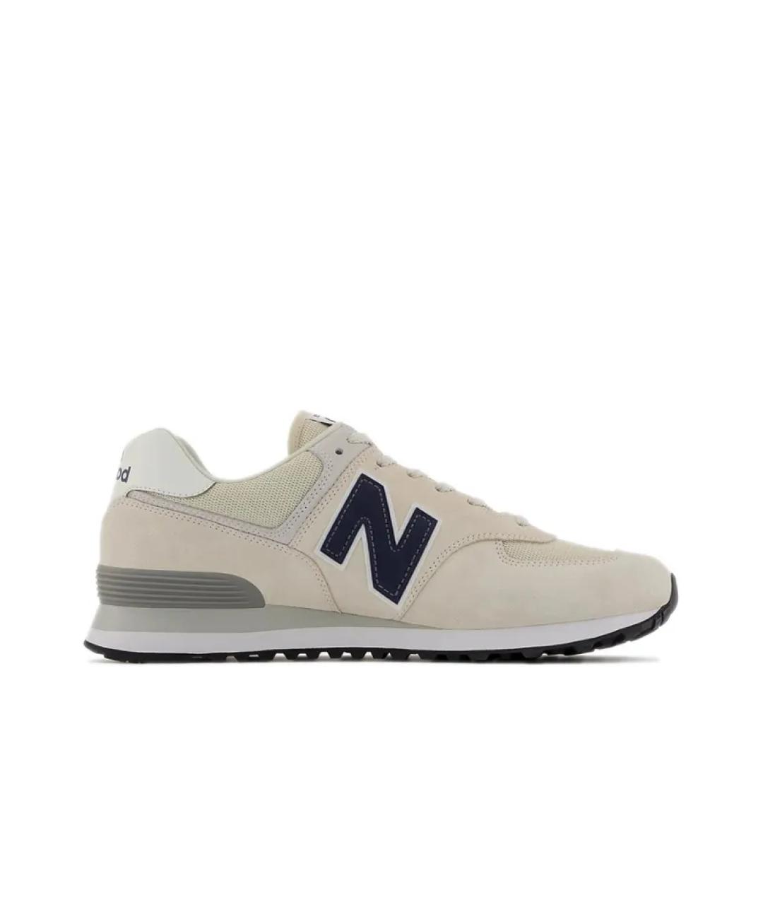 NEW BALANCE Бежевые замшевые низкие кроссовки / кеды, фото 6