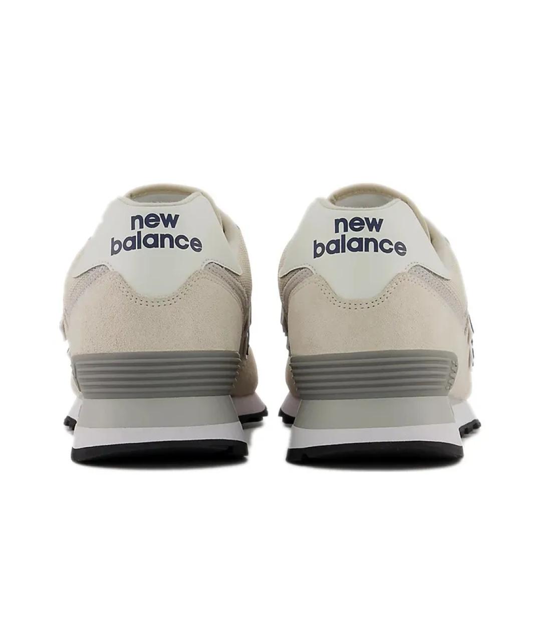NEW BALANCE Бежевые замшевые низкие кроссовки / кеды, фото 4