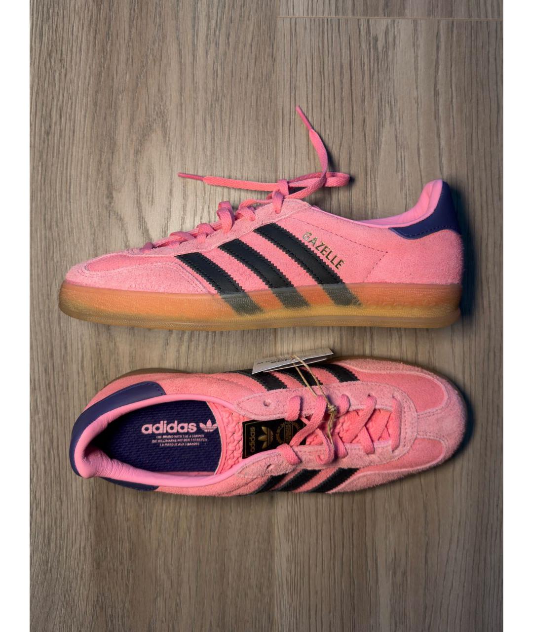 ADIDAS Розовые замшевые кроссовки, фото 5